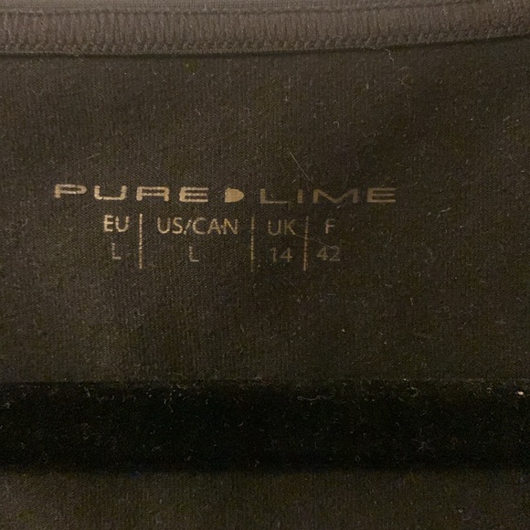 Pure Lime Stretch black T shirt - Picture 2 of 4